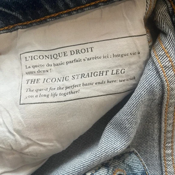 Sezane L'iconique Droit Trousers Denim - Size 8 - Picture 7 of 9